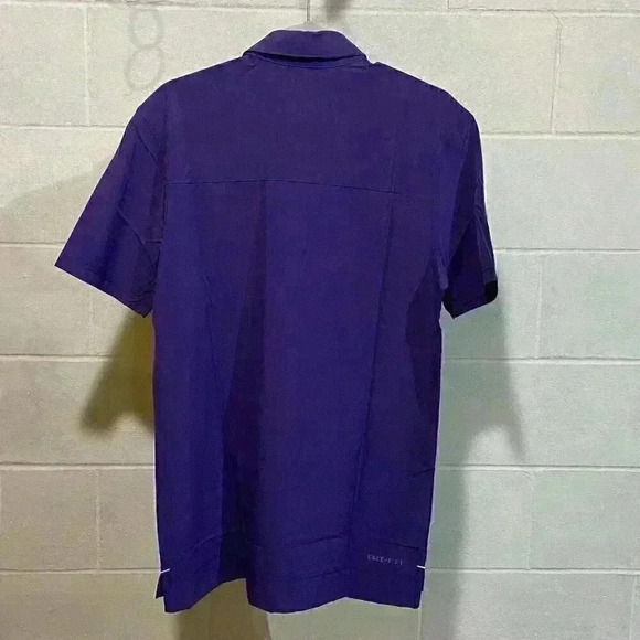 Nike Dri-Fit Mens Polo Coaching Shirt M Purple Football Sports Athletic Logo NWT - Picture 2 of 8
